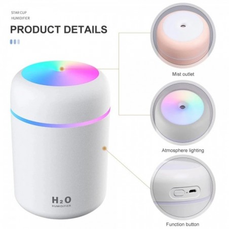 USB Electric Design Humidifier Water Rechargeable Aroma Diffuser with Night Light