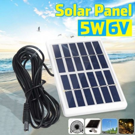 Outdoor 5W 6V Portable Solar Panel 3 Meter Fast Charger, Solar Generator