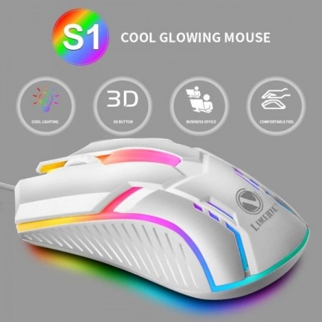 Backlit USB Mouse, LED Luminous, for Office and Gaming
