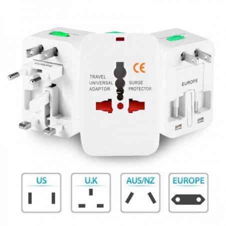 All-in-one universal adapter, connect it in any country in the world!
